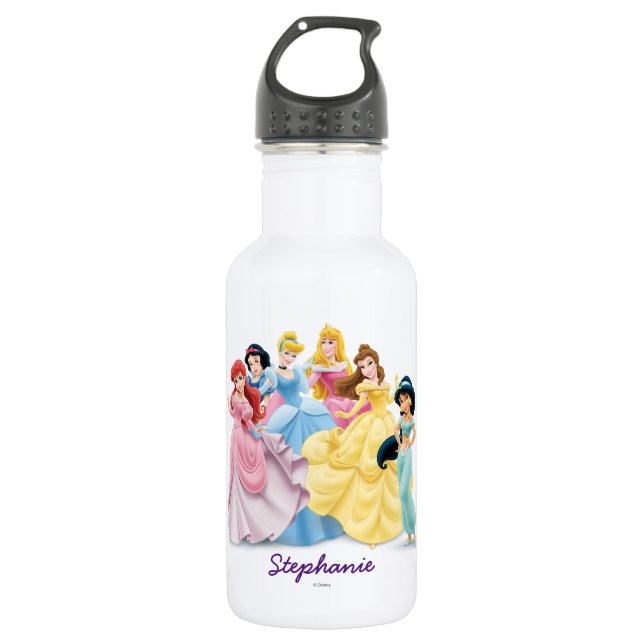 Bouteille D'eau Princesse Disney | habillé pour impressionner (Devant)