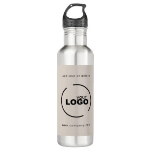 Bouteille D'eau Professionnel Moderne Logo d'entreprise Beige