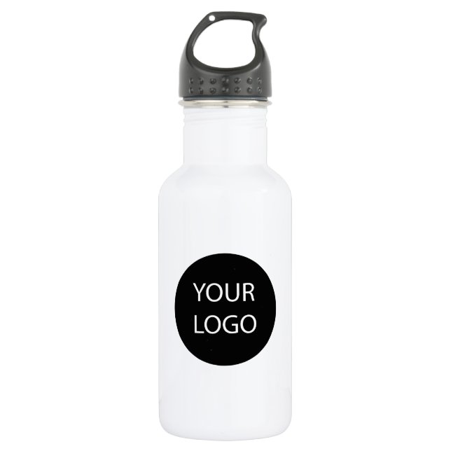 Bouteille D'eau Professionnel Personnalisé Logo Entreprise Blanc (Devant)