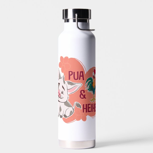 Bouteille D'eau Pua & Heihei Nom floral Graphique (Gauche)