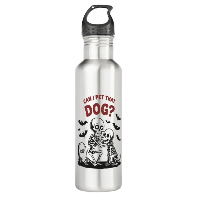 Bouteille D'eau Puis-Je Animer Ce Chien Halloween ? (Devant)
