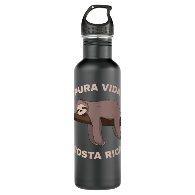 Bouteille D'eau Pura Vida Costa Rica - Costa Rica Cool Sloth  (Devant)