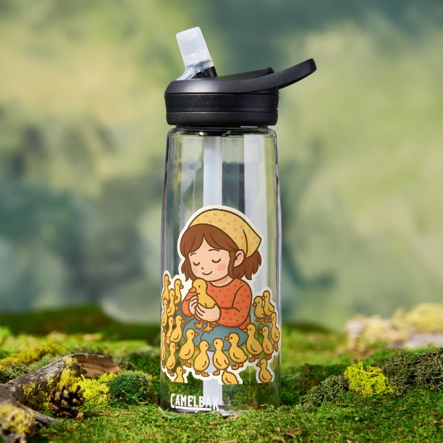 Bouteille D'eau Pure Joy with Little Ducklings 🐥💛" (En extérieur (pivotée))