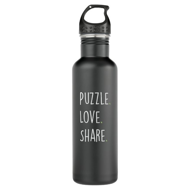 Bouteille D'eau Puzzle. Love. Share. – Water Bottle (Devant)