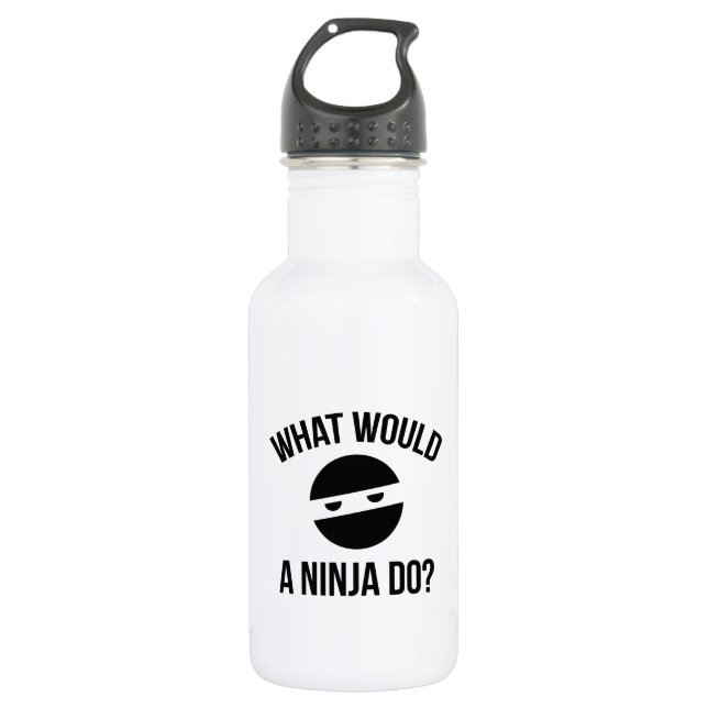 Bouteille D'eau Que Ferait Un Ninja ? (Devant)