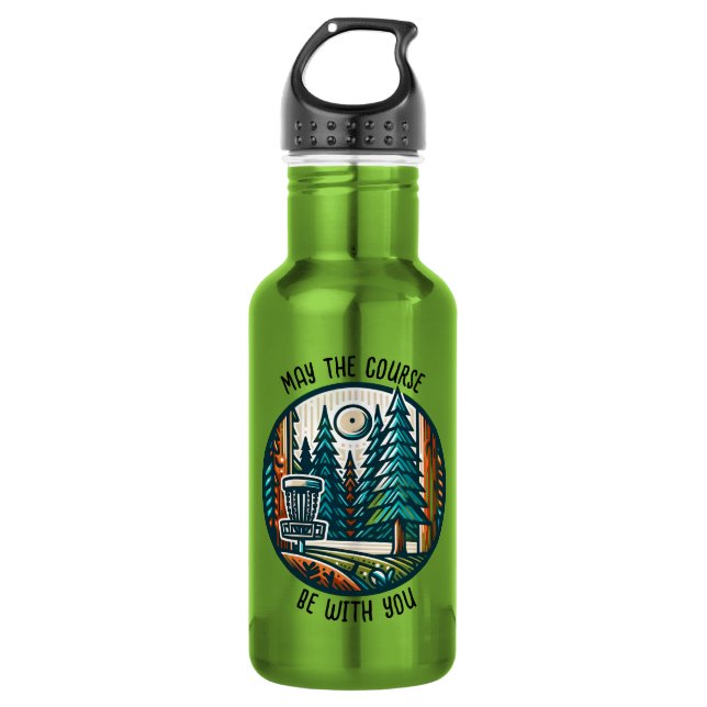 Bouteille D'eau Que le parcours soit avec vous Disk Golf (Devant)