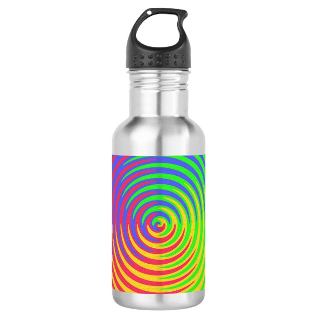 Bouteille d'eau Rainbow Spiral 18oz (Devant)