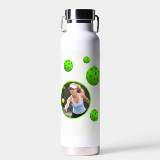 Bouteille D'eau Raquette de Pickleball Photo de Nom Initial de Spo