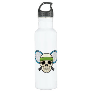 Bouteille D'eau Raquette de tennis de crâne
