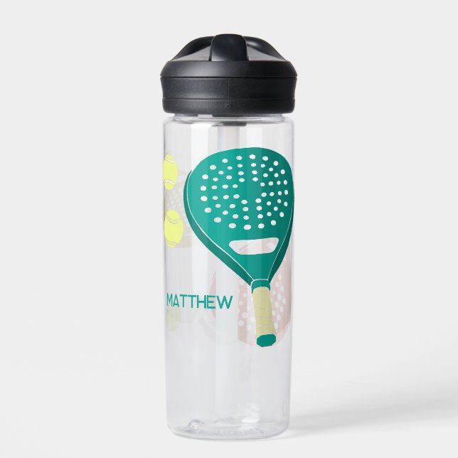 Bouteille D'eau Raquettes et balles de tennis Padel Personnalisées (Extérieur)