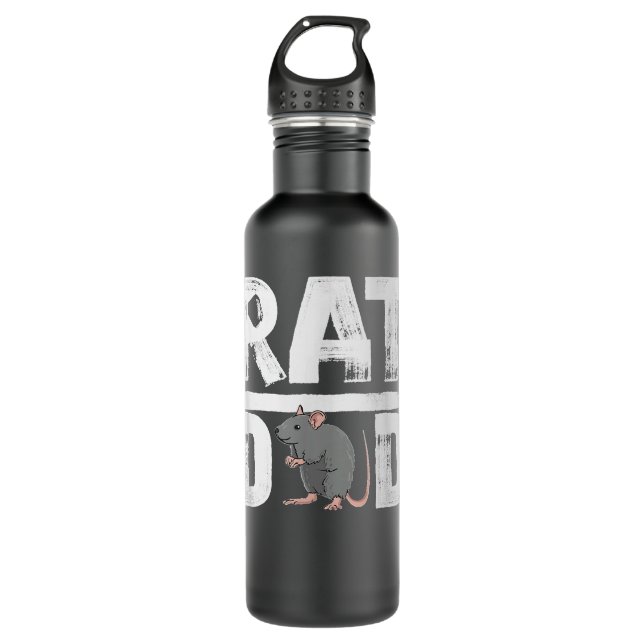 Bouteille D'eau Rat Heartbeat Rat Lover (Devant)