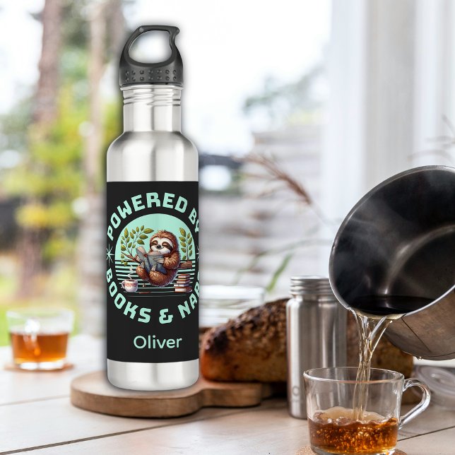 Bouteille D'eau Reader Sloth. Unique Gift for Book Lover (Créateur téléchargé)