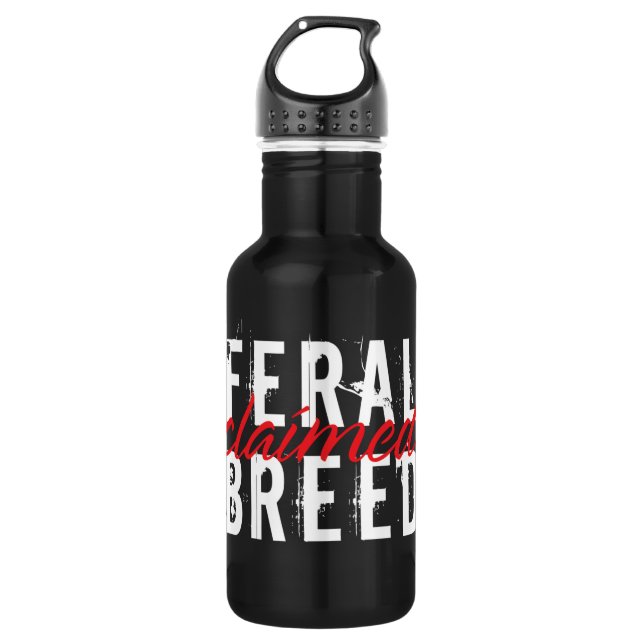 Bouteille d'eau réclamée par race sauvage (Devant)