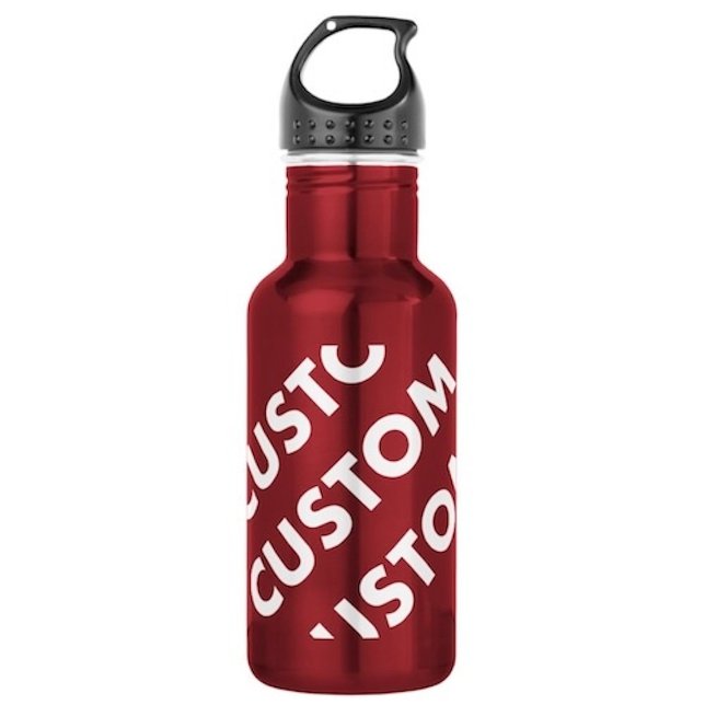 Bouteille D'eau RED Custom Stainless Steel Water Bottle 18oz. (RED Custom Stainless Steel Water Bottle 18oz.)