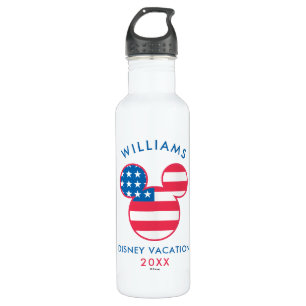 Bouteille D'eau Red White & Blue Mickey   Family Vacation & Year