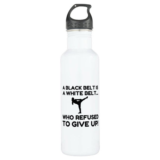 BOUTEILLE D'EAU REFUS DE CEINTURE NOIRE (Devant)