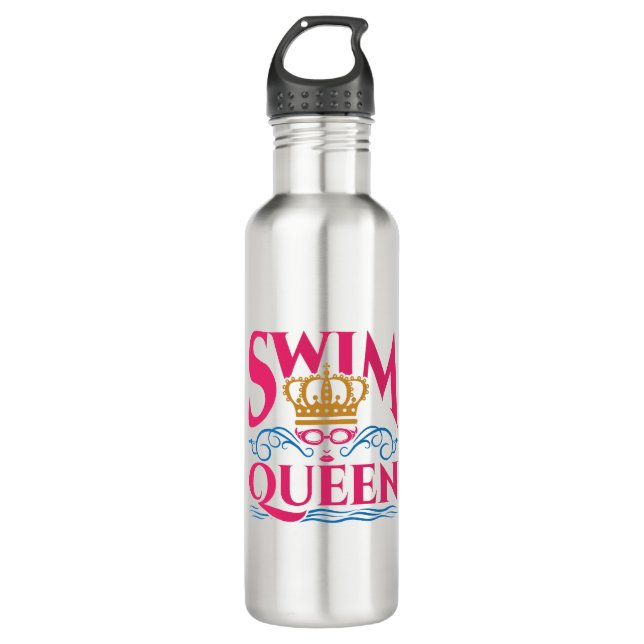 Bouteille D'eau Reine Nager Nage Femmes Filles (Devant)