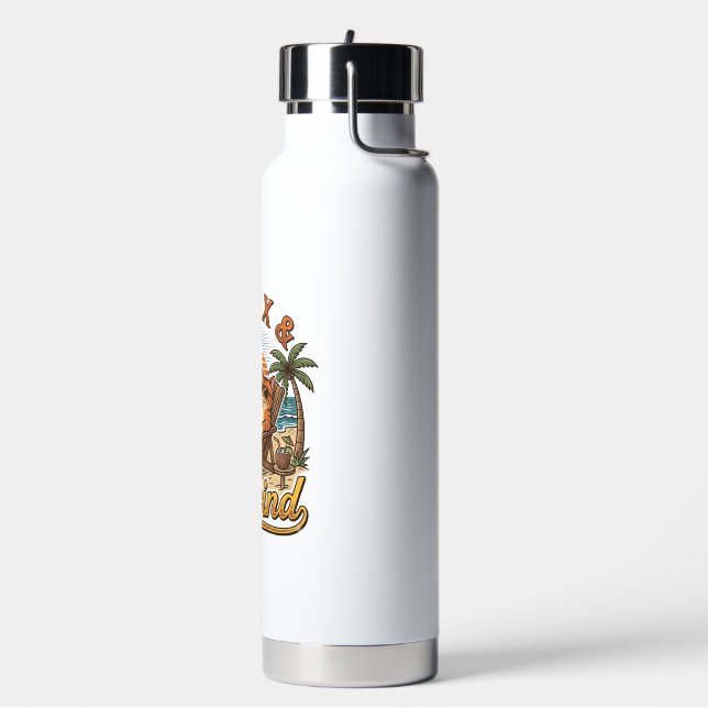 Bouteille D'eau Relax & Unwind Chat de Plage Design de Gravure Vin (Gym)