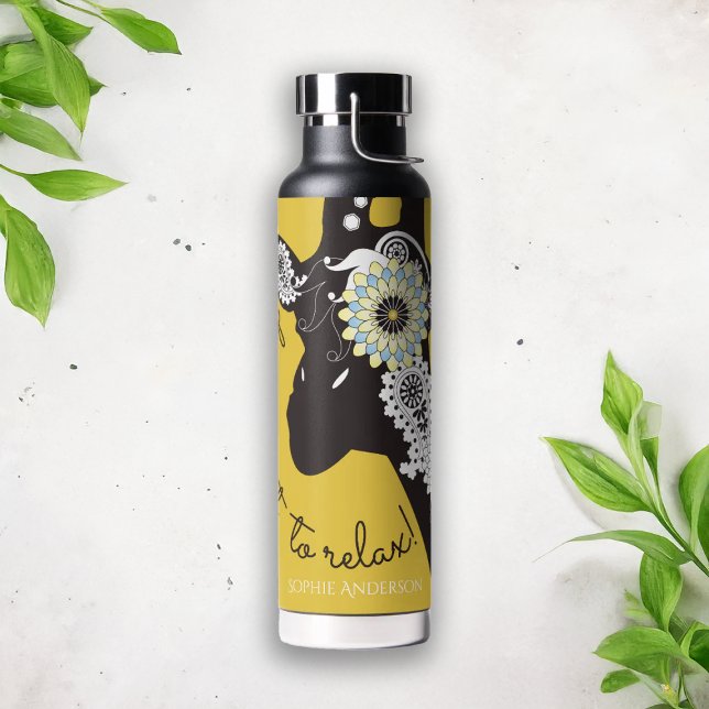 Bouteille D'eau Relax - Yellow Funky Funny Giraffe (Créateur téléchargé)