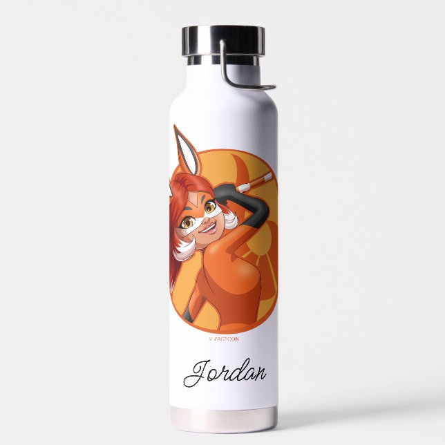 Bouteille D'eau Rena Rouge Orange Badge (Gauche)