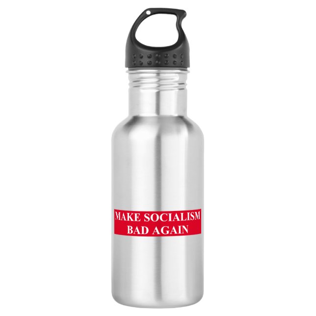 Bouteille D'eau Rendre le socialisme malade (Devant)