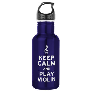Bouteille D'eau Restez calme et jouez au violon
