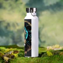 Restez hydraté en style : Lion géométrique Imprimé