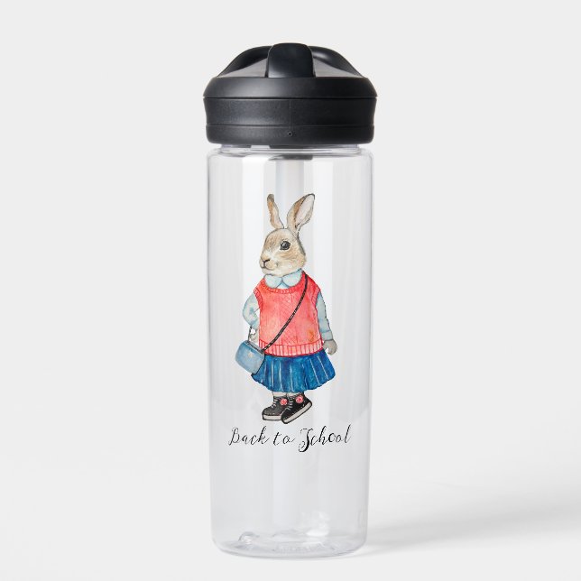 Bouteille D'eau Retour à l'école chic lapin imaginaire (Extérieur)