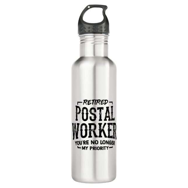 Bouteille D'eau Retraite des travailleurs de la poste Mailman Funn (Devant)