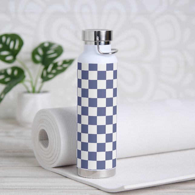 Bouteille D'eau Retro Checker Motif 90s Violet (Yoga)