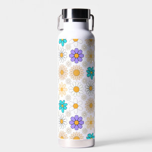 Bouteille D'eau Retro Daisy Motif Simple.01. Aucun groupe
