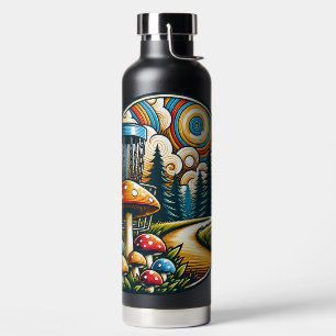 Bouteille D'eau Retro Disque Golf Psychedelic Ai Art