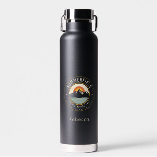 Bouteille D'eau Retro Mountains Family Randonnée Keepsaké personna