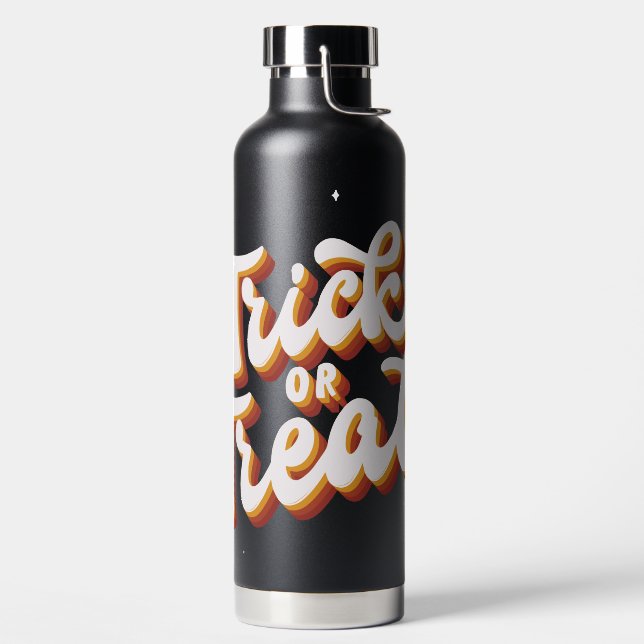 Bouteille D'eau Retro Trick ou Treat (Droite)