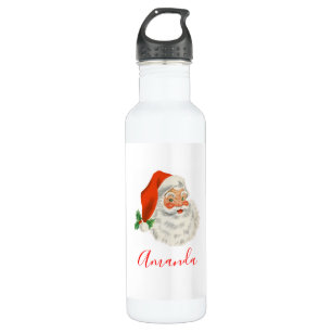 Bouteille D'eau Rétro Vintage Jolly Santa Claus de Christmas