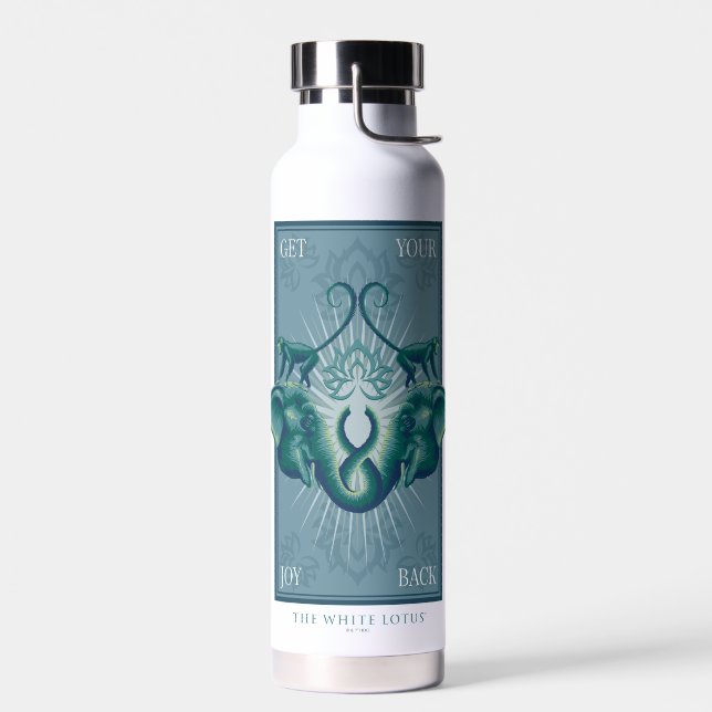 Bouteille D'eau Retrouvez votre joie - Le Lotus Blanc (Gauche)