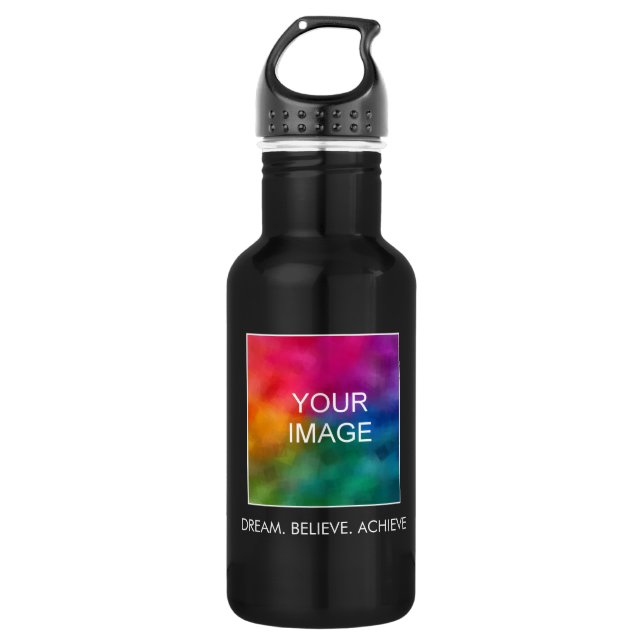 Bouteille D'eau Réussite Motivationnelle Personnalisée Rêve Croire (Devant)