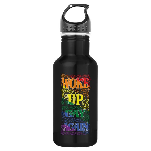 Bouteille D'eau Réveillez Gay - Drôle LGBTQ+ Pride (Devant)