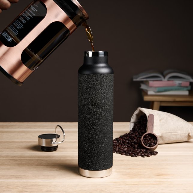 Bouteille D'eau Revêtement en cuir noir (Gym)