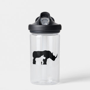 Bouteille D'eau Rhino noir et blanc