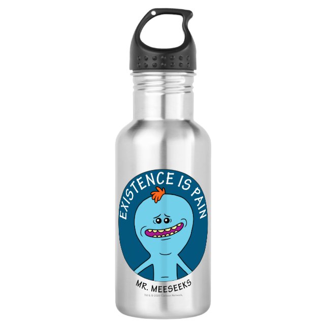 Bouteille D'eau RICK ET MORTY™| L'Existence Est La Douleur (Devant)