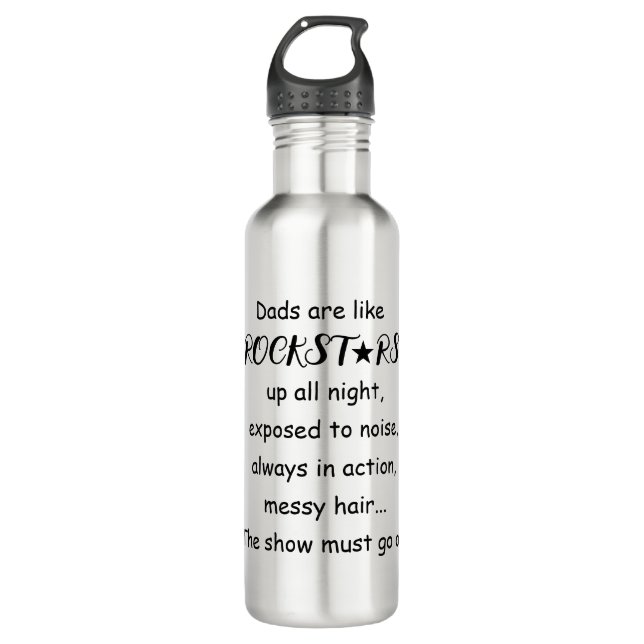 Bouteille D'eau rockstar daddy, drôle nouveau cadeau papa (Devant)