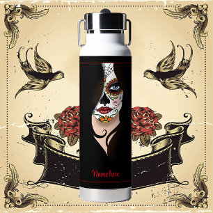 Bouteille D'eau Rosa Sugar Skull Portrait