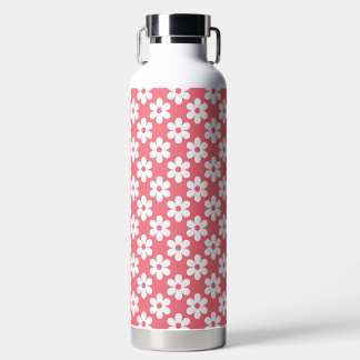 BOUTEILLE D'EAU ROSE AVEC FLEURS DE MAÏS BLANCHES