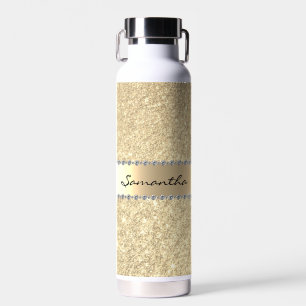 Bouteille D'eau Rose Parties scintillant diamant Or Bling Monogram