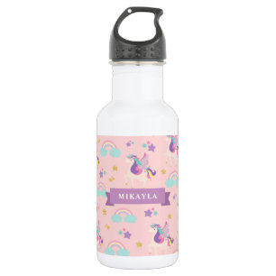 Bouteille D'eau Rose Pastel Cute Rainbow Unicorn Kids