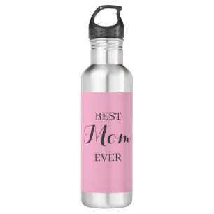 Bouteille d'eau rose personnalisée Nom ou texte pe