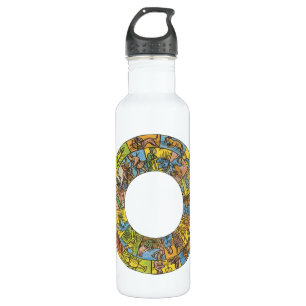 Bouteille D'eau Roue vintage céleste, Zodiaque astrologique