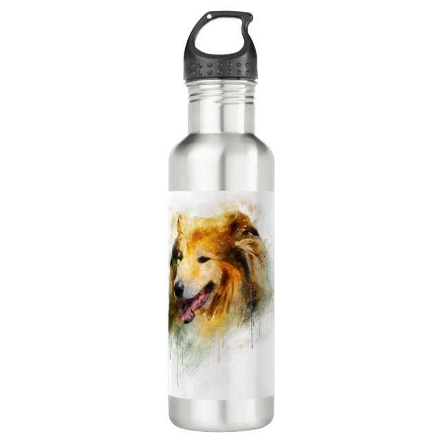 Bouteille D'eau Rough Collie (Devant)