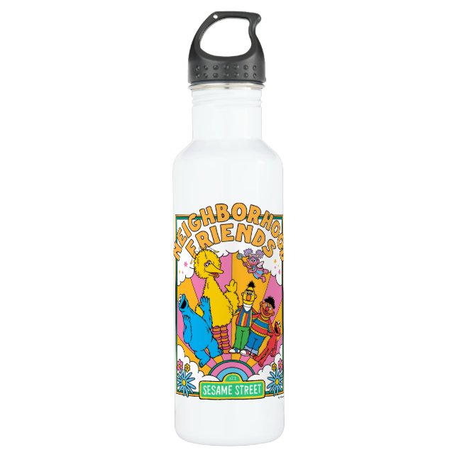 Bouteille D'eau Rue Sésame | Amis de voisinage (Devant)